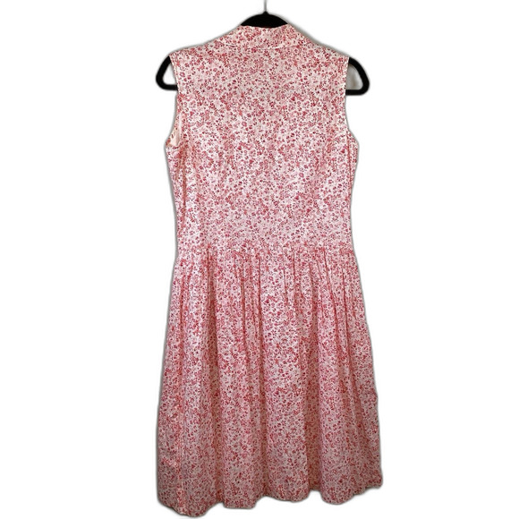 Liz Claiborne Sleeveless Collared 10 Midi Floral Print Shirt Dress Fit & Flare - Picture 2 of 11